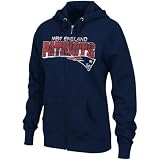 NFL Women's New England Patriots Football Classic III Long Sleeve Fullzip Fleece Hoodie
