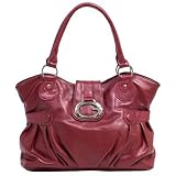  Parinda Violet Snakeskin Embossed Faux Leather Large Handbag