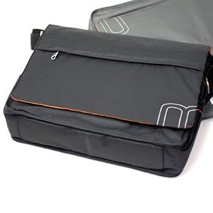 Fujitsu S2110 Laptop Classic Full Flap Messenger Bag with Multi Pockets - Black