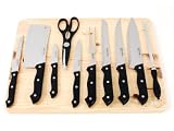 Perfection 11 pieces German Style Kitchen Knife Cutlery Set w/Cutting Board