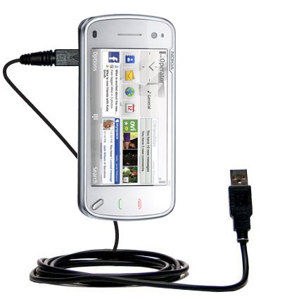 Classic Straight USB Cable for the Nokia N97 Mini with Power Hot Sync and Charge capabilities - uses Gomadic TipExchange Technology
