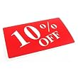 10% Off Display Sign Showcase Window Wall Sale Message