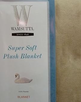 Wamsutta Twin Super Soft Plush Blanket, Tan