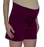 Mermaid Maternity Fold Over Panel Swim Shorts in Plum - S Mermaid Maternity Fold Over Panel Swim Shorts in Plum - S