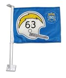 San Diego Chargers Retro Football Helmet Design Car Flag