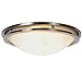 Monument 617603 Contemporary Lighting Collection Flush Mount, Brushed Nickel, 17-5/8-Inch W by 4-1/2-Inch H