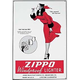 NOSTALGIA VINTAGE STYLE ZIPPO WINDPROOF LIGHTER STEEL METAL ADVERTISING WALL SIGN RETRO ART FUN GIFT