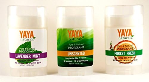 YAYA Naturals Pure and Natural VP Deodorant - 3 Pack - Made with Natural and Organic Ingredients