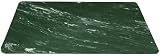 Durable Corporation 214BB451MHG Marble Hunter Green Thermoset Vulcanized Rubber Grand-Stand Beauty Barber Salon Mat, Rectangle with Recess, 54 L x 36 Width x 3/8 Thick, For Indoor