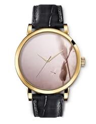 SPRAWL Aanalog Fashion Series Gold Ladies Watches of Genuine Black Leather Strap,Unique Wrist Watch for Women Girls Designed with Soft Landscape , leaves