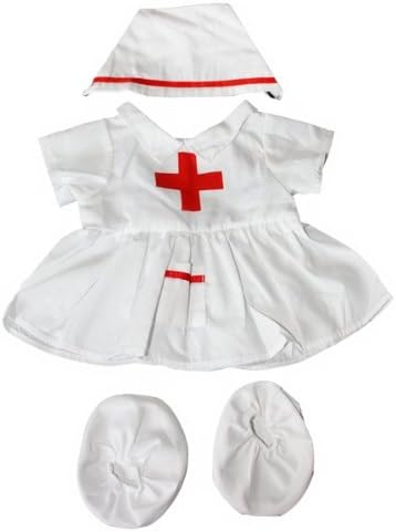 Nurse Outfit Fits Most 14" - 18" Build-a-bear, Vermont Teddy Bears, and Make Your Own Stuffed Animals