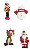 Dallas Cowboys NFL Football 4 Pack of Resin Mini Figurine Christmas Ornaments