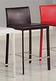 Penrose Chocolate Leather Counter Stool (Set of 2)