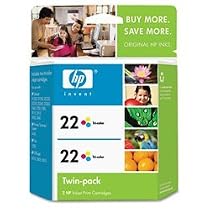 HP 22 Twinpack - Print cartridge - 2 x color (cyan, magenta, yellow)