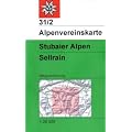 DAV Alpenvereinskarte 31/2 Stubaier Alpen Sellrain 1 : 25 000 Wegmarkierungen: Topographische Karte