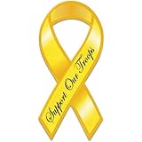 US Flag Store Support Our Troops Magnet, Yellow ribbon
