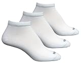 ASICS Microfiber Ultra Lite Low Cut Running Sock (3-Pack) (White,Medium)