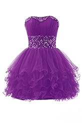 Tulle Cocktail Short Lace-Up Beaded Evening Dress/Homecoming Dress/Prom Dress/Wedding Party Dress/Mini Dress 