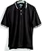 Pique Golf Shirt with Plaid Trim