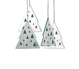 HOLIO Tree Christmas Ornament with Green Accents - Set of 4 by Blomus