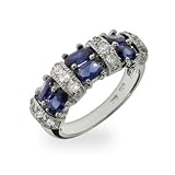 Susan's Sapphire and Diamond CZ Ring