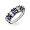 Eve's Addiction Susan's Sapphire and Diamond CZ Ring, 6