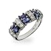 Eve's Addiction Susan's Sapphire and Diamond CZ Ring