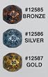 Koplow Olympic Pearl d30 Dice, Gold with Black