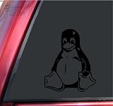 Tux The Penguin Vinyl Decal Sticker - Black