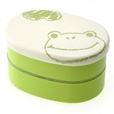 Kotobuki 2-Tiered Bento Box, Green Frog Sketch