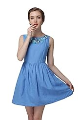 Beaded Illusion Cotton/Linen Bodycon Dress 