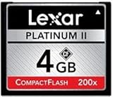 Lexar LCF4GBBSBNA200 Platinum II 4 GB 200x Compact Flash Memory Card