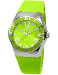 Fancy Face Womens FF1083-Green Analog Display Japanese Quartz Green Watch