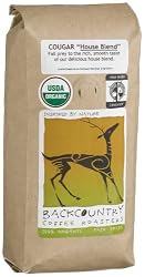 BackCountry Coffee Roasters Organic Cougar House Blend, 16-Ounce Bags (Pack of 2)