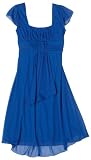 Ruby Rox Girls 7-16 Drape Front - Flutter Sleeve Dress,Blue,Medium
