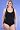 Beach Belle Chlorine Resistant Solid Black Plus Size Racerback One Piece Swimsuit - Women's Swimwear Plus Size Swimsuits
