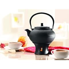 Asiatische Gusseisen Teekanne - 1,5 Liter - schwarz - inkl. Teesieb - Kanne - Kaffeekanne