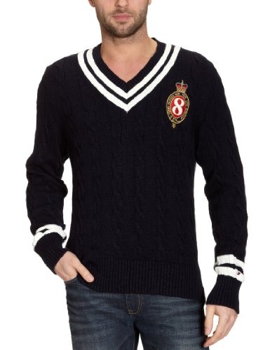 Tommy Hilfiger Herren HUGE CRICKET CABLE V-NK CF 887811278, Gr.  XL  / EU 54 (MIDNIGHT / S Preisvergleich
