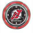 NHL New Jersey Devils Neon Clock - 14 inch Diameter