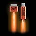 Light Pulse Charge & Sync Cables - Orange Electroluminescent Visual Light Charge & Sync Cables - 30 Pin Connector