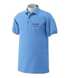 Personalized custom embroidered football design on polo shirt