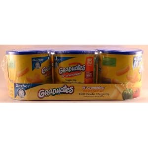 Graduates lil\’ crunchies baked whole grain corn snack 4 Mild Cheddar 2 veggie dip (6 pack – 1.48 oz each can)