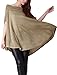 Allegra K Ladies Off Shoulder Oversize Knit Shirt Dolman Sleeve Cape Tops