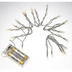 ###LED-Mini-Lichterkette, Batteriebetrieben, leuchtend in einem warmen Gelb/Goldton###