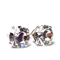 925 Sterling Silver Stud Earrings set with Swarovski Crystal Stones. Gift Box. Beautiful jewellery for very special people.