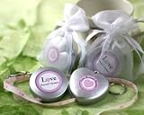 Kate Aspen Love Beyond Measure Measuring Tape Keychain in Sheer Organza Bag - Round
