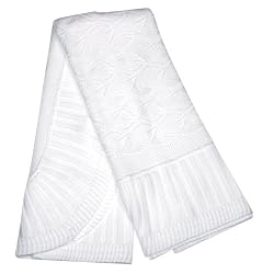 Elegant Baby Christening Shawl With Wide Belgian Border 100% Acrylic 38" X 44".