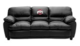 Black Leather Sofa Couch Ohio State University Buckeyes