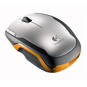 Logitech V400 Laser Cordless Mouse for Notebooks-Orange by Logitech