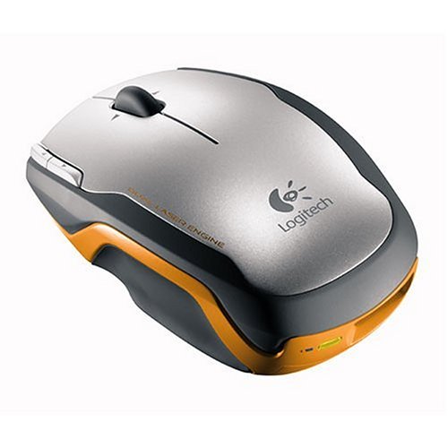 Logitech V400 Laser Cordless Mouse for Notebooks-Orange